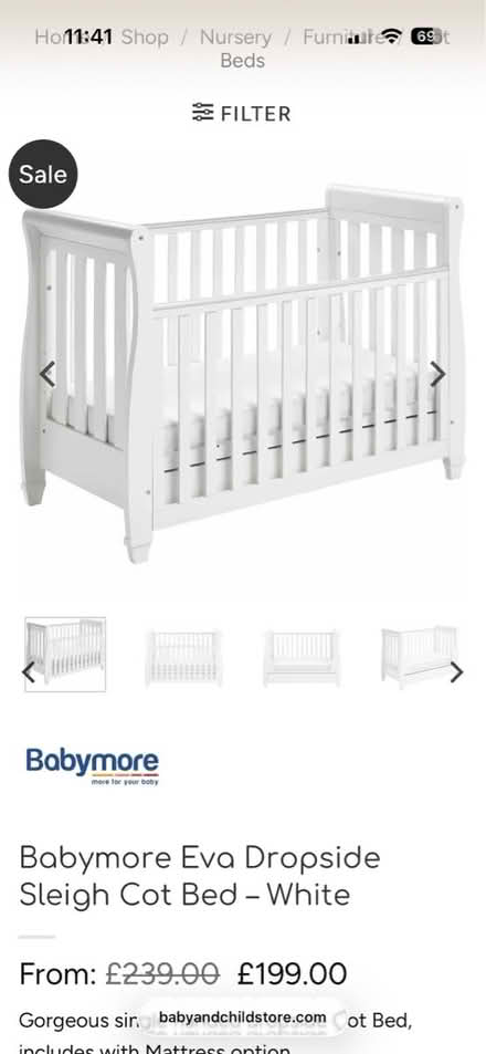 Photo of free Cot bed (Elmer End BR3) #2