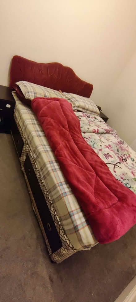 Photo of free King size diwan bed with storage drawers with mattress (Sutton Farm SY2) #1