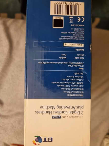 Photo of free BT graphite 2500 - digital handset & answering machine (Queen's Park BN2) #4