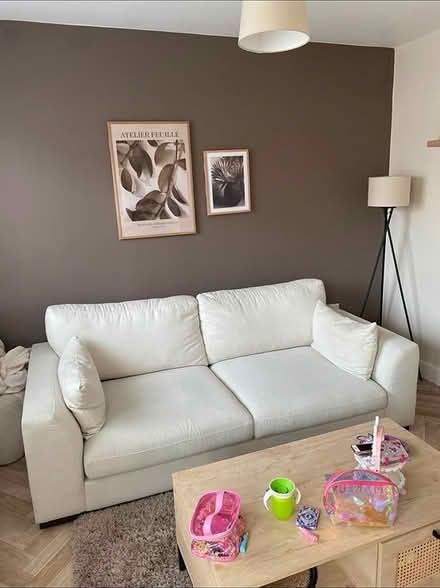 Photo of free 3 seater sofa Ivory (Wrenbury) #1