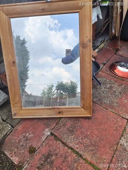 Photo of free Pine wood framed mirror (California DE22) #3