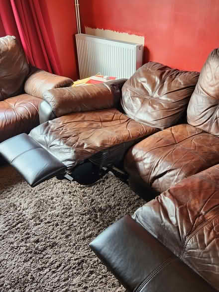 Photo of free Leather recliner sofa (Bishops Cleeve GL52) #3