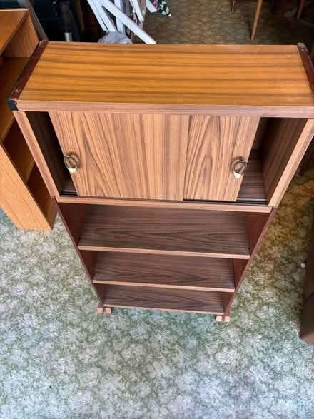 Photo of free Bookshelf with cupboard at top (Monmouth) #1