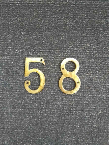 Photo of free Brass door numbers (Millhouses S7) #1