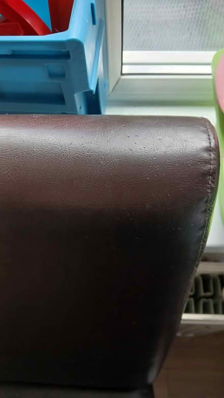 Photo of free X4 brown leather chairs (Pensby) #3
