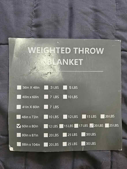 Photo of free Weighted throw blanket (Medford ma) #1