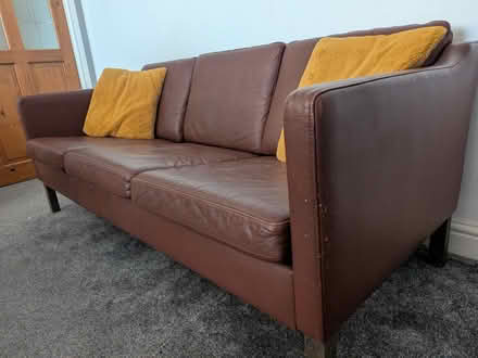 Photo of free Leather Sofa, 3 Seater (Kiveton Park, S26) #3