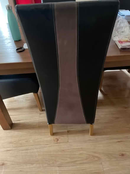 Photo of free 5 x brown leather chairs (Purleyoaks) #2