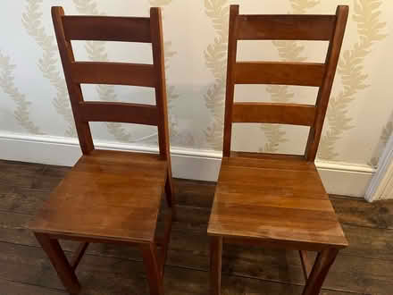 Photo of free 2 lovely wooden chairs (Reigate) #2