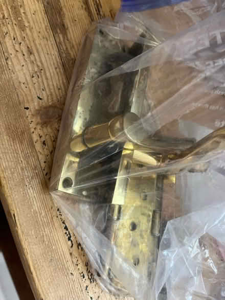 Photo of free 2 brass door handles & hinges (TN38 Marina) #1