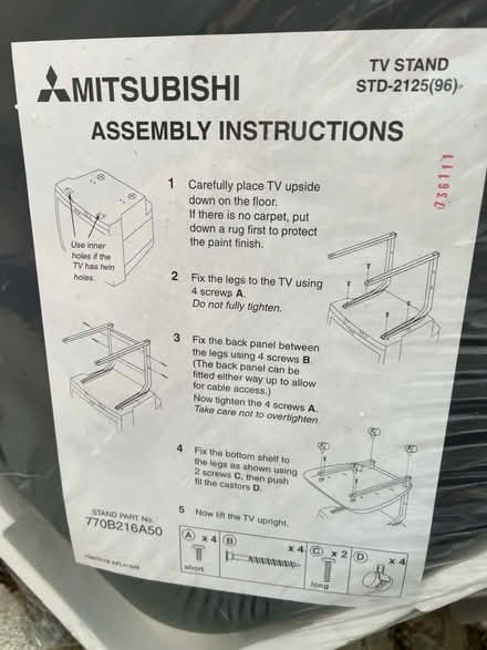 Photo of free New Mitsubishi TV stand (Westbrook WA5) #2