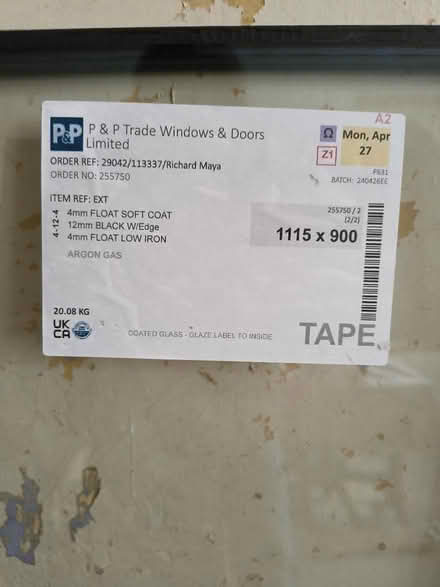 Photo of free Double glazing unit (Street BA16) #2