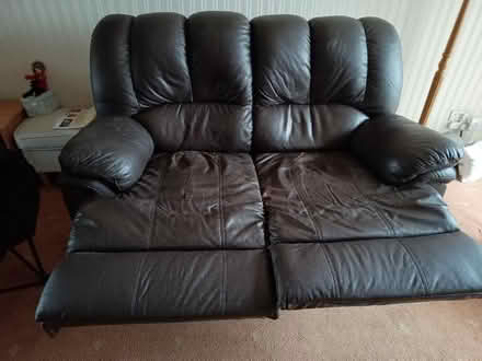 Photo of free 2 Seater leather recling sofa. (Bilton CV22) #2