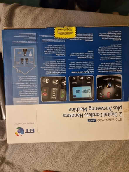 Photo of free BT graphite 2500 - digital handset & answering machine (Queen's Park BN2) #3