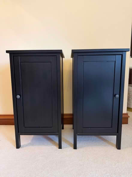 Photo of free 2 x IKEA HEMNES black-brown solid wood nightstands (Kirkcaldy KY1) #1