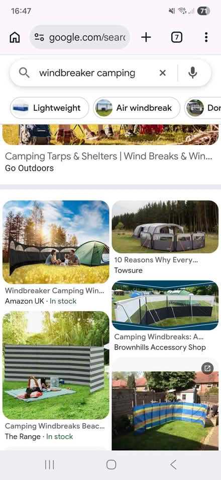 Photo of Windbreak for camping (Pittville GL50) #1