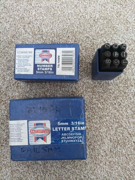 Photo of free Tooling Number and letter stamps (Bromyard) #1