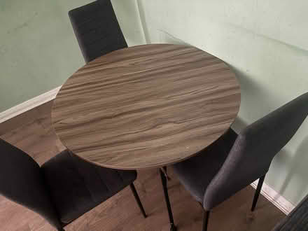 Photo of free Wooden Round table with 4 chairs (Purley on Thames RG8 8TE) #2