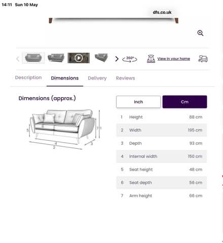 Photo of free 3 Seater Sofa (Ballards CR2) #2