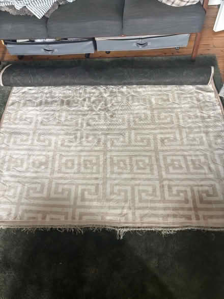 Photo of free Tan rug with embossed detailing (Brentford TW8) #2