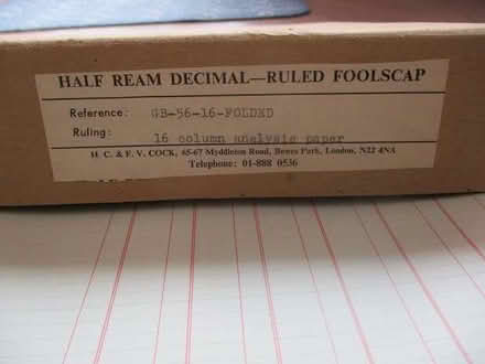 Photo of free Box of Ruled Analysis Paper. (Ramsgate CT11) #1