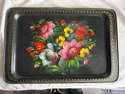 Photo of free Black metal tea tray (Shirley, Croydon) #1