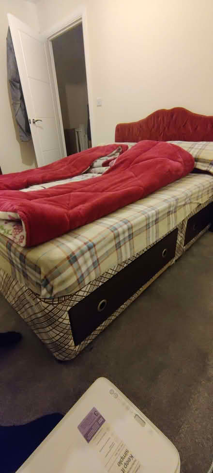 Photo of free King size diwan bed with storage drawers with mattress (Sutton Farm SY2) #2