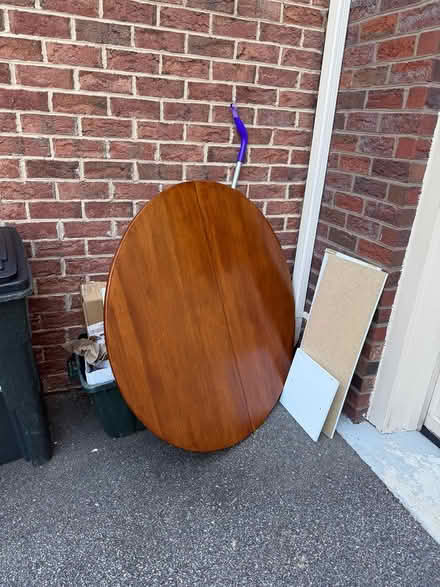 Photo of free Walnut Round Table Top (West Springfield) #1