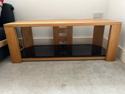 Photo of free Oak TV Stand with Shelves (New Greens AL3) #2