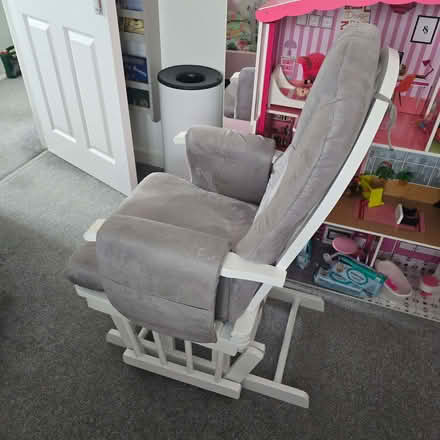 Photo of free Grey nursery rocking chair and footstool (Longbridge B31) #2