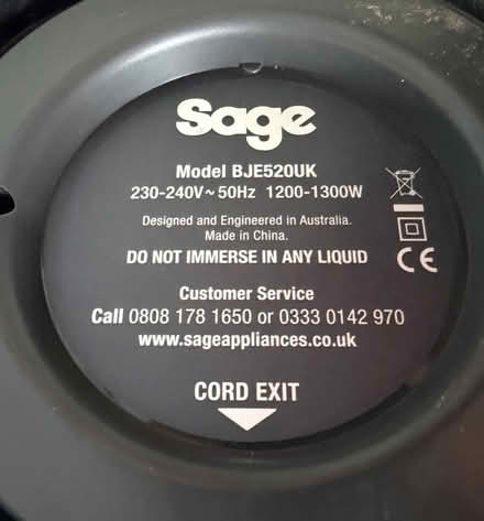 Photo of free Sage Juicer BJE520UK (Pulborough) #2