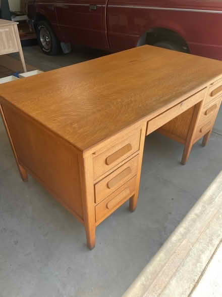 Photo of free Large oak desk (Davis) #3