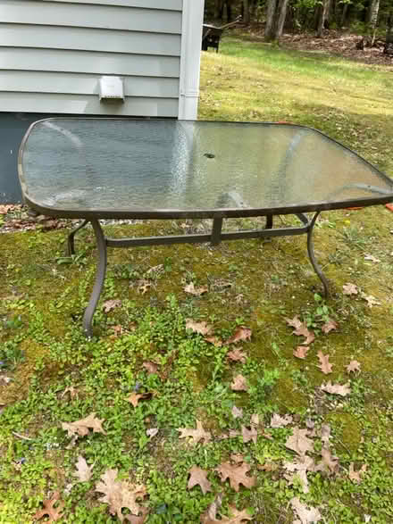 Photo of free Glass top patio table (Sunderland MA) #1