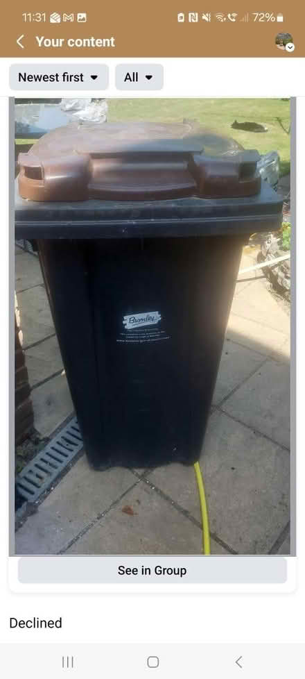 Photo of free Wheelie bin (West Wickham) #1