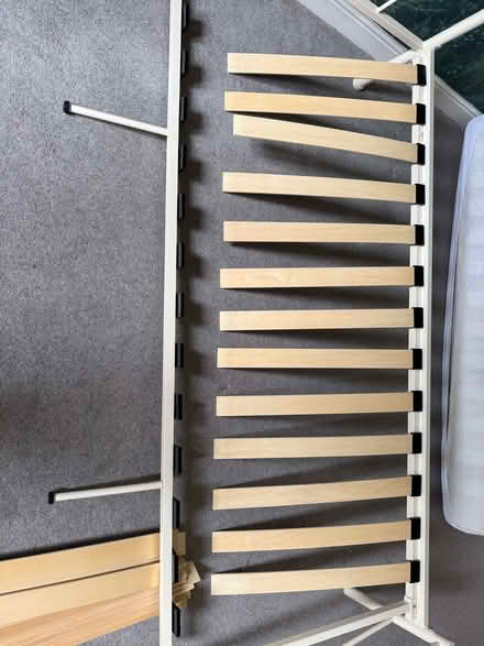 Photo of free Cream metal bedframe - no mattress (Waterlooville PO8) #2