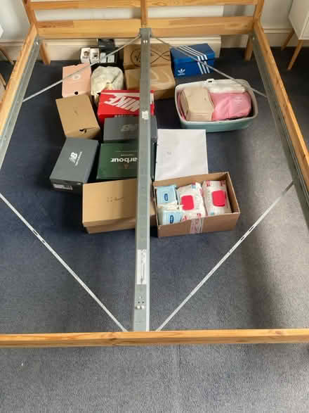 Photo of free IKEA Wooden bed frame (20 Worple road KT18) #1