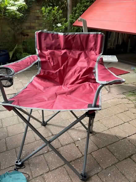 Photo of free Two folding garden chairs with carriers (Mitcham's Corner CB4) #2