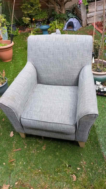 Photo of free Grey fabric armchair (Marple SK6) #2
