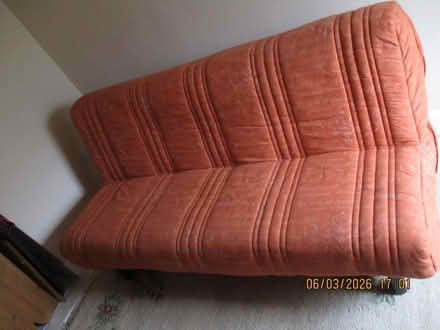 Photo of free Terracotta Coloured Double Sofabed (Wallington NE61) #2