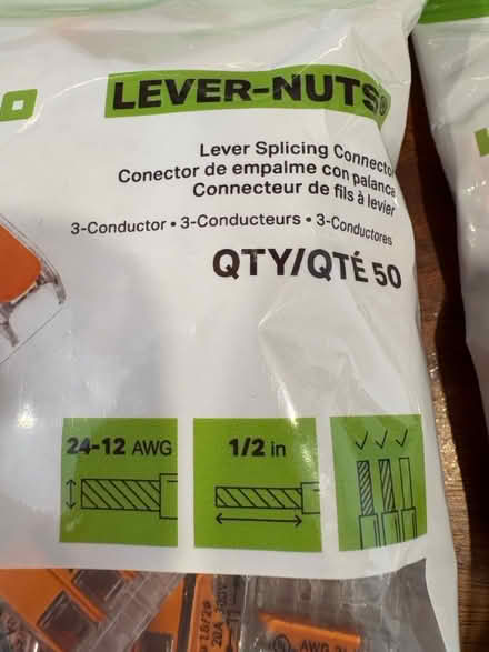 Photo of free 2x50 Lever Splicing Connectors (East Temescal, (off Broadway)) #2