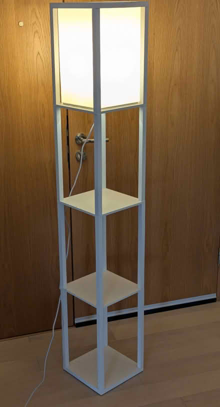 Photo of free Floor lamp w. 3 tier shelf (Baldock SG7) #1