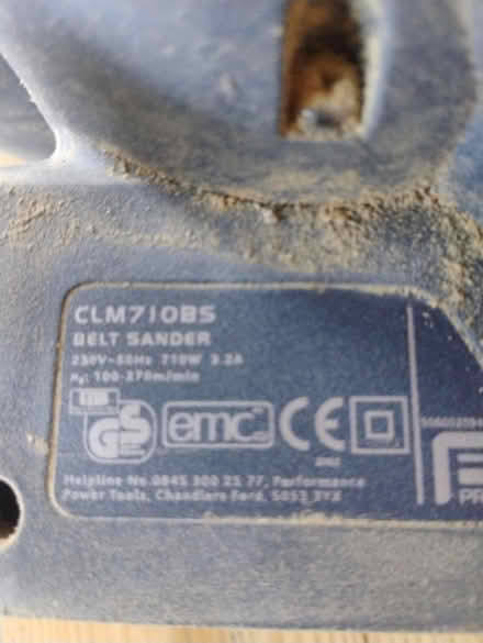 Photo of free Belt sander (Dumbarton road La13bx) #2