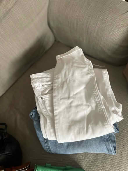 Photo of free 2 pairs size 22 jeans - white and blue denim (Cheadle SK8) #1