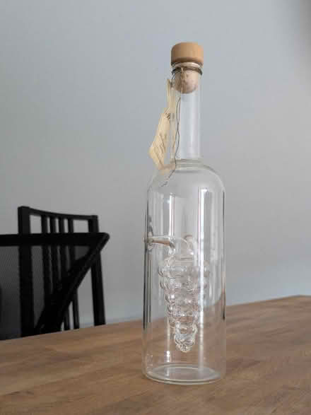 Photo of free Glass bottle with glass grapes inside (Stepney E1) #1