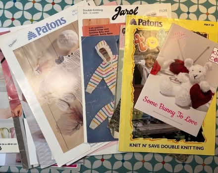 Photo of free Pile of baby, child, and toy knitting patterns (Great Ashley BA15) #1