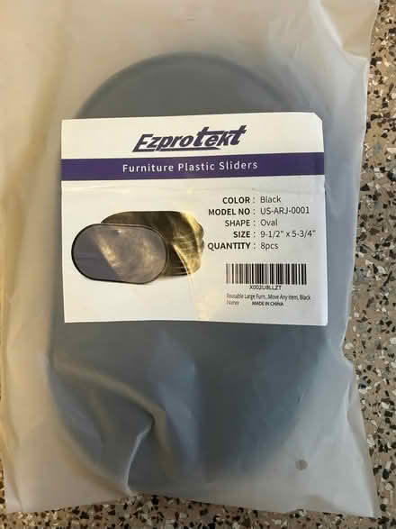 Photo of free 4 black furniture sliders (West Menlo Park) #1