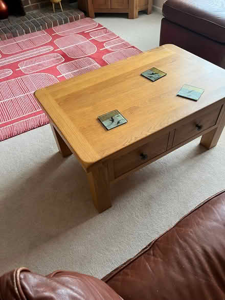 Photo of free Leather Sofa, Footstool, Coffee Table (Hiltingbury SO53) #3