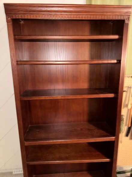 Photo of free Dark wood shelf (San Jose California) #2