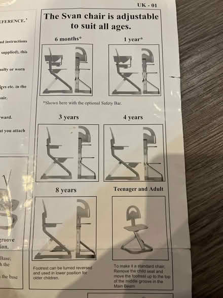 Photo of free Svan wooden high chair, cream seat pad (Norbiton KT1) #2