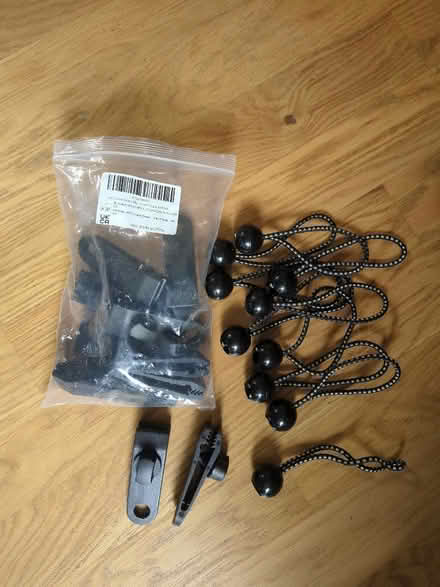 Photo of free Tarp tarpaulin clips and bungee cords x 10 (Norbiton KT3) #1